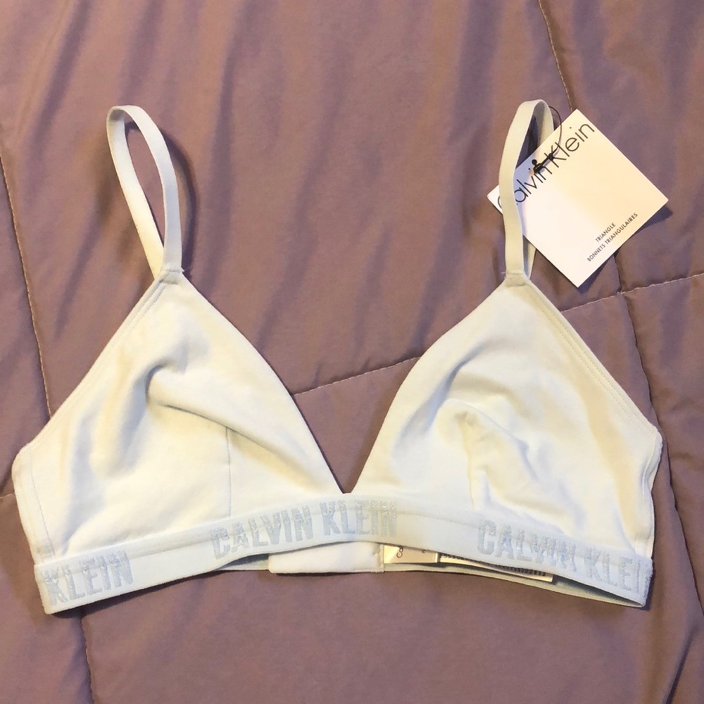 CALVIN KLIEN BRALETTE - NWT light blue -Large - Picture 1 of 6
